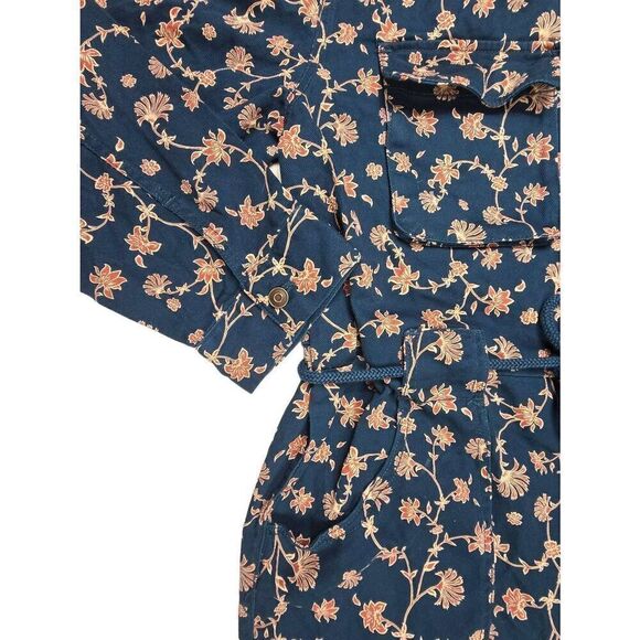 Future Collective Teal Floral  zipup Boilersuit Size 14 - Picture 6 of 7